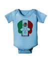 Skull Flag Mexico Baby Romper Bodysuit-Baby Romper-TooLoud-LightBlue-06-Months-Davson Sales