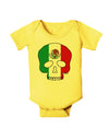 Skull Flag Mexico Baby Romper Bodysuit-Baby Romper-TooLoud-Yellow-06-Months-Davson Sales