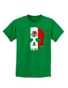 Skull Flag Mexico Childrens Dark T-Shirt-Childrens T-Shirt-TooLoud-Kelly-Green-X-Small-Davson Sales