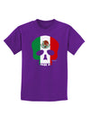 Skull Flag Mexico Childrens Dark T-Shirt-Childrens T-Shirt-TooLoud-Purple-X-Small-Davson Sales