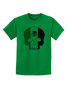 Skull Flag Mexico Childrens T-Shirt-Childrens T-Shirt-TooLoud-Kelly-Green-X-Small-Davson Sales