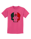 Skull Flag Mexico Childrens T-Shirt-Childrens T-Shirt-TooLoud-Sangria-X-Small-Davson Sales