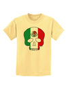 Skull Flag Mexico Childrens T-Shirt-Childrens T-Shirt-TooLoud-Daffodil-Yellow-X-Small-Davson Sales