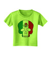 Skull Flag Mexico Toddler T-Shirt-Toddler T-Shirt-TooLoud-Lime-Green-2T-Davson Sales