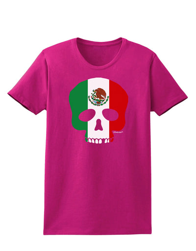 Skull Flag Mexico Womens Dark T-Shirt-Womens T-Shirt-TooLoud-Hot-Pink-Small-Davson Sales