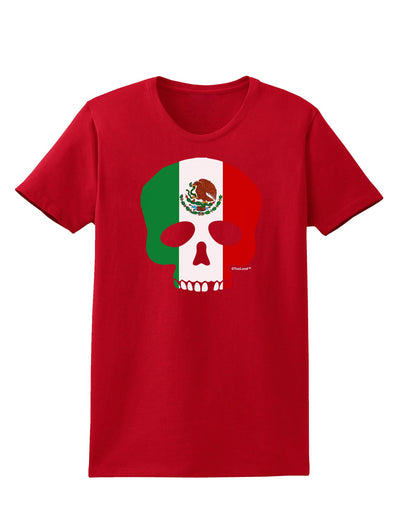 Skull Flag Mexico Womens Dark T-Shirt-Womens T-Shirt-TooLoud-Red-X-Small-Davson Sales