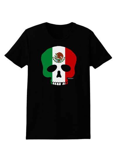 Skull Flag Mexico Womens Dark T-Shirt-Womens T-Shirt-TooLoud-Black-X-Small-Davson Sales