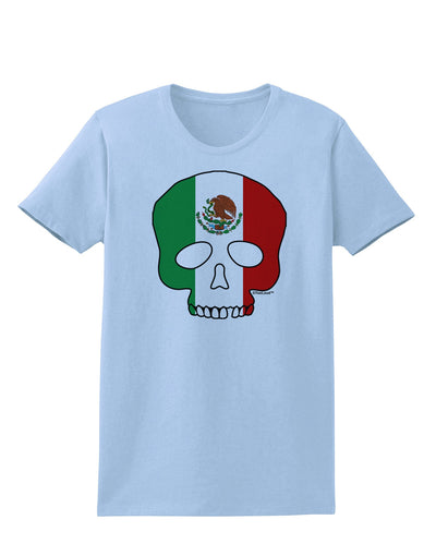 Skull Flag Mexico Womens T-Shirt-Womens T-Shirt-TooLoud-Light-Blue-X-Small-Davson Sales