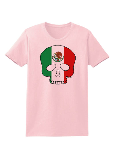 Skull Flag Mexico Womens T-Shirt-Womens T-Shirt-TooLoud-PalePink-X-Small-Davson Sales