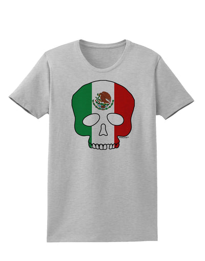 Skull Flag Mexico Womens T-Shirt-Womens T-Shirt-TooLoud-AshGray-X-Small-Davson Sales