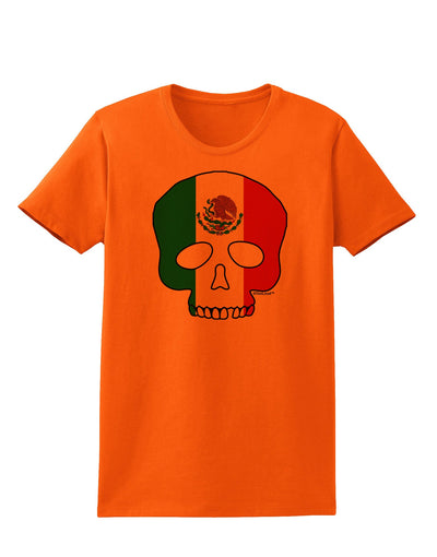 Skull Flag Mexico Womens T-Shirt-Womens T-Shirt-TooLoud-Orange-X-Small-Davson Sales