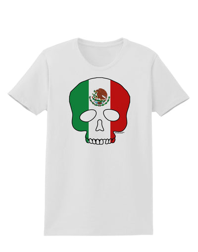 Skull Flag Mexico Womens T-Shirt-Womens T-Shirt-TooLoud-White-X-Small-Davson Sales