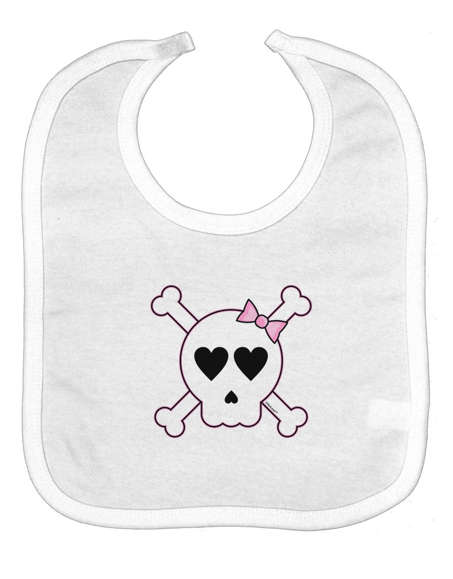 Skull and Crossbones Girl Baby Bib