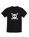 Skull and Crossbones Girl Childrens Dark T-Shirt-Childrens T-Shirt-TooLoud-Black-X-Small-Davson Sales