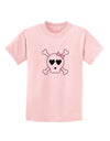 Skull and Crossbones Girl Childrens T-Shirt-Childrens T-Shirt-TooLoud-PalePink-X-Small-Davson Sales