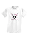 Skull and Crossbones Girl Childrens T-Shirt-Childrens T-Shirt-TooLoud-White-X-Small-Davson Sales