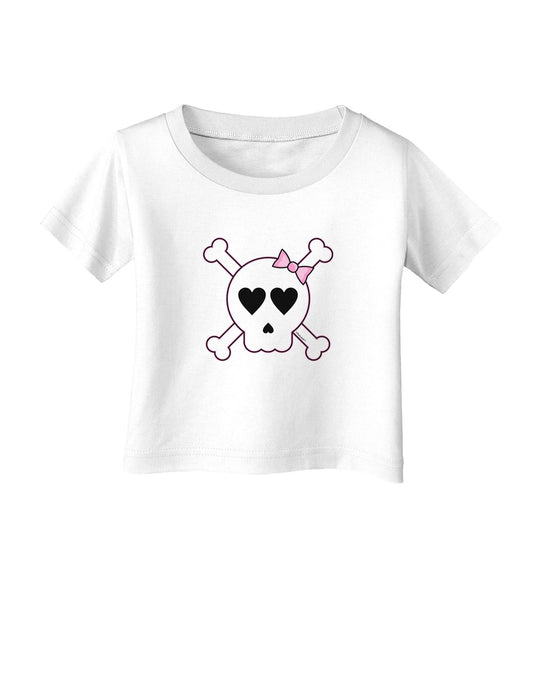 Skull and Crossbones Girl Infant T-Shirt-Infant T-Shirt-TooLoud-White-06-Months-Davson Sales