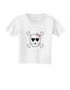 Skull and Crossbones Girl Toddler T-Shirt-Toddler T-Shirt-TooLoud-White-2T-Davson Sales