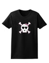 Skull and Crossbones Girl Womens Dark T-Shirt-TooLoud-Black-X-Small-Davson Sales