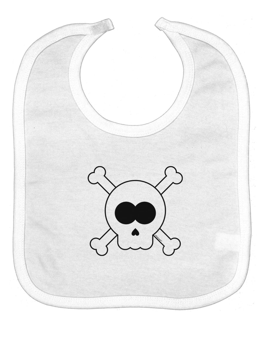 Skull and Crossbones Halloween Baby Bib