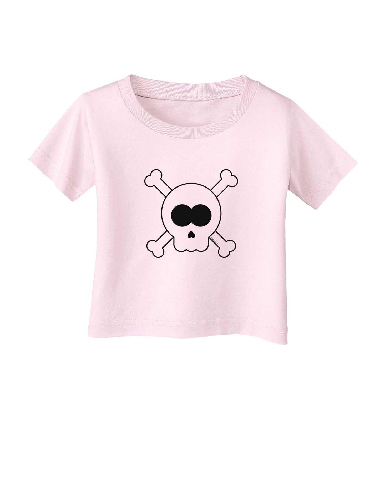 Skull and Crossbones Halloween Infant T-Shirt-Infant T-Shirt-TooLoud-Light-Pink-06-Months-Davson Sales