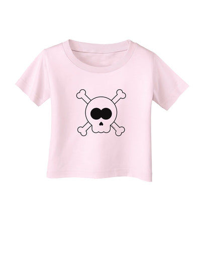 Skull and Crossbones Halloween Infant T-Shirt-Infant T-Shirt-TooLoud-Light-Pink-06-Months-Davson Sales