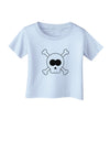 Skull and Crossbones Halloween Infant T-Shirt-Infant T-Shirt-TooLoud-Light-Blue-06-Months-Davson Sales