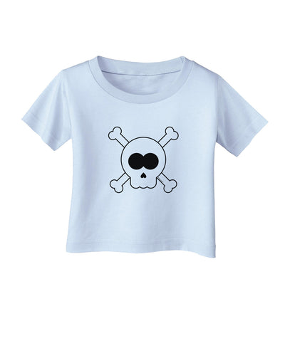 Skull and Crossbones Halloween Infant T-Shirt-Infant T-Shirt-TooLoud-Light-Blue-06-Months-Davson Sales