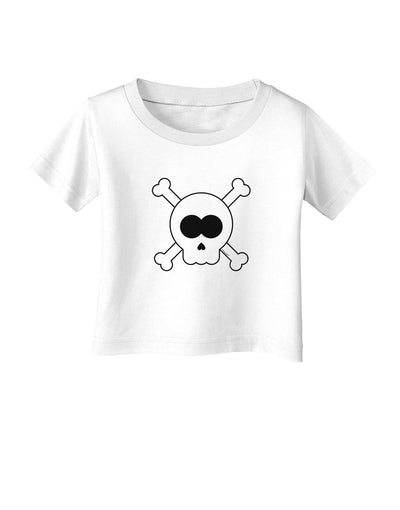 Skull and Crossbones Halloween Infant T-Shirt-Infant T-Shirt-TooLoud-White-06-Months-Davson Sales