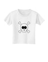 Skull and Crossbones Halloween Toddler T-Shirt-Toddler T-Shirt-TooLoud-White-2T-Davson Sales