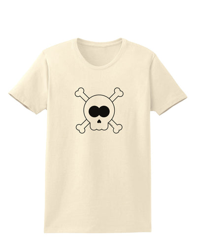 Skull and Crossbones Halloween Womens T-Shirt-Womens T-Shirt-TooLoud-Natural-X-Small-Davson Sales