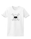 Skull and Crossbones Halloween Womens T-Shirt-Womens T-Shirt-TooLoud-White-X-Small-Davson Sales