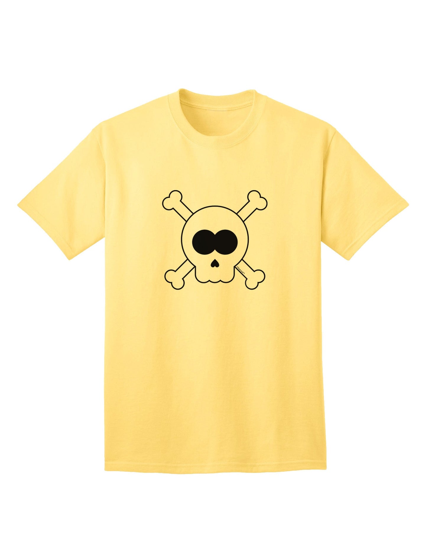 Skull and Crossbones - Premium Halloween Adult T-Shirt Collection-Mens T-shirts-TooLoud-Yellow-Small-Davson Sales