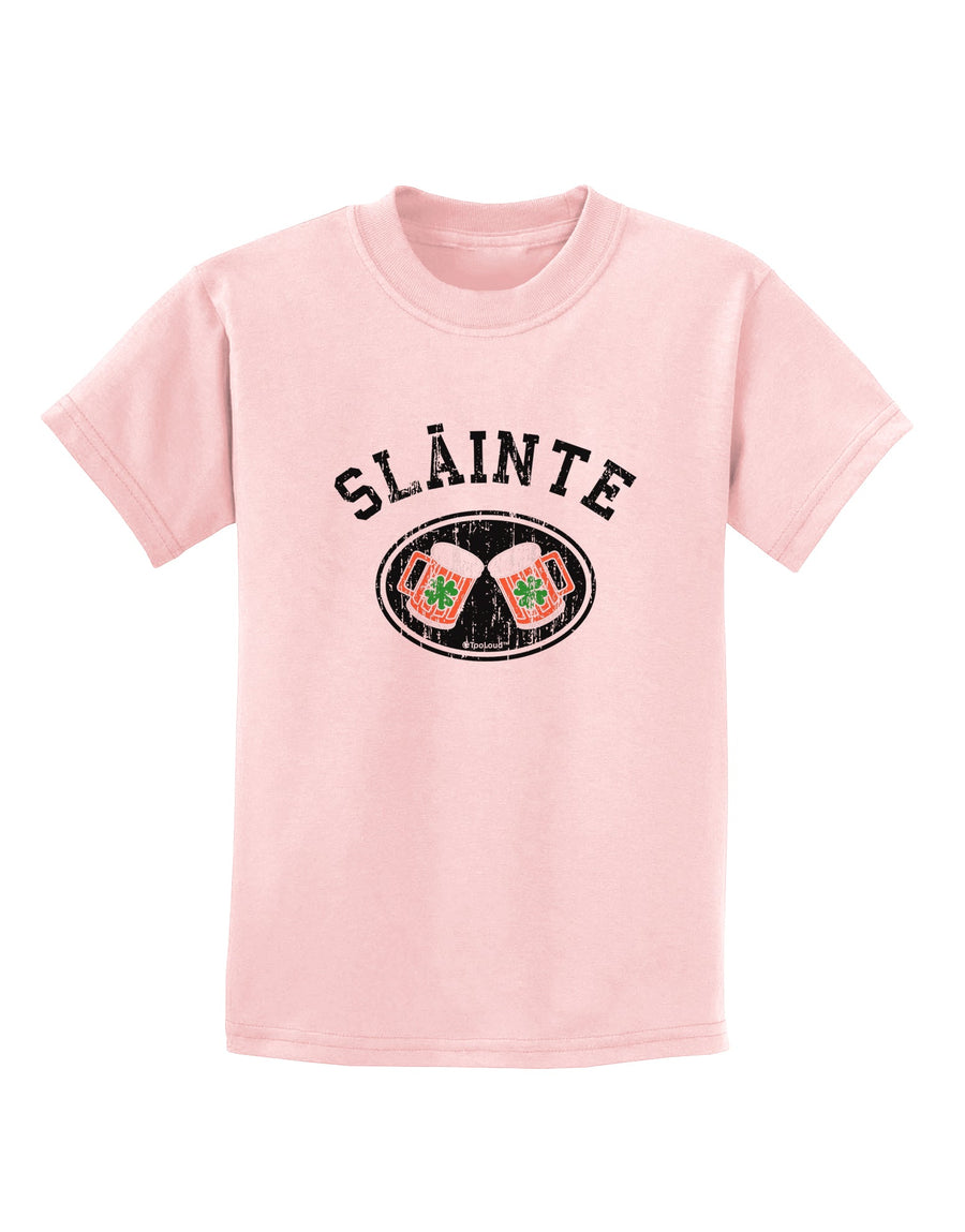 Slainte - St. Patrick's Day Irish Cheers Childrens T-Shirt by TooLoud-Childrens T-Shirt-TooLoud-White-X-Small-Davson Sales