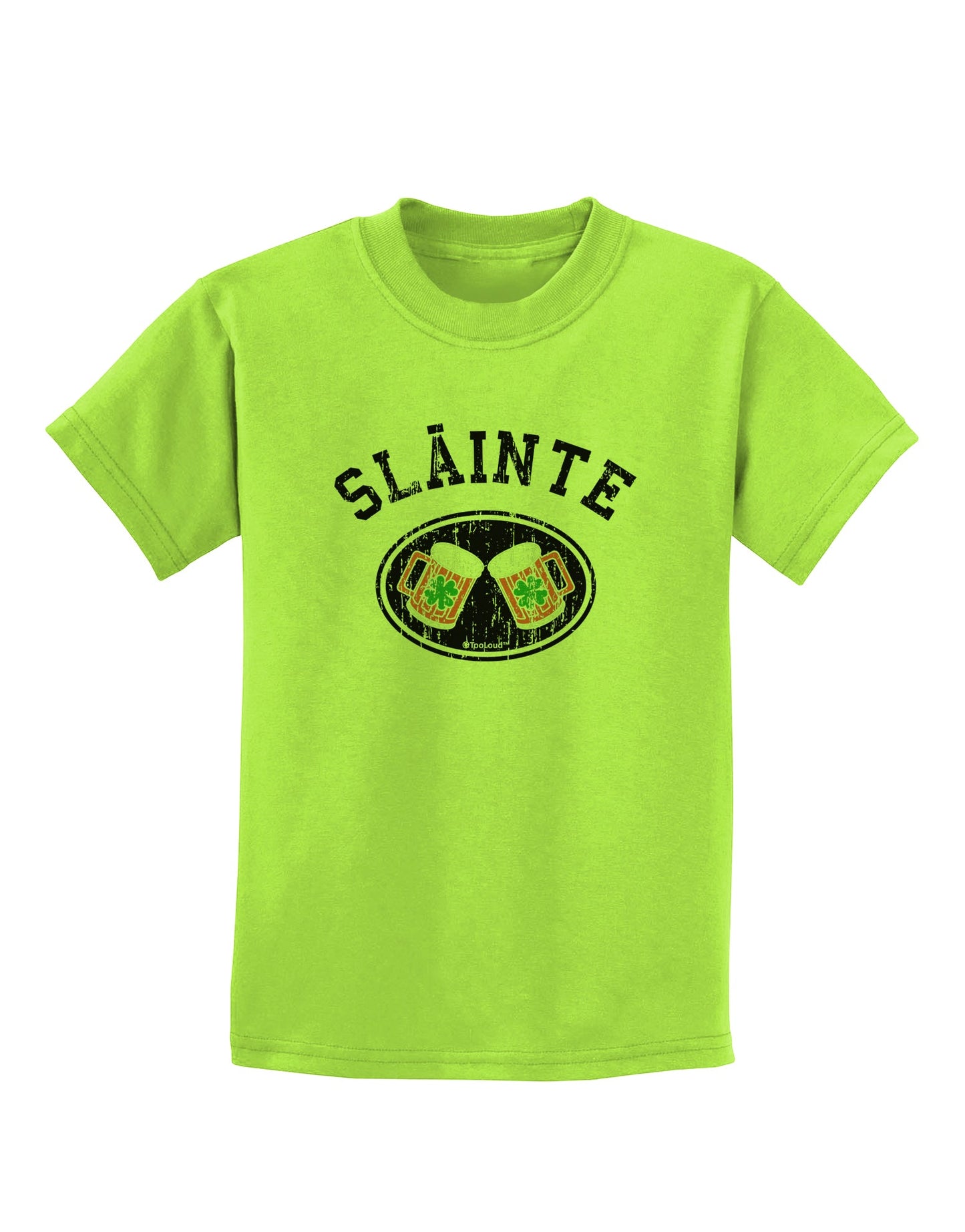 Slainte - St. Patrick's Day Irish Cheers Childrens T-Shirt by TooLoud-Childrens T-Shirt-TooLoud-Lime-Green-X-Small-Davson Sales