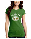 Slainte - St. Patrick's Day Irish Cheers Juniors Crew Dark T-Shirt by TooLoud-T-Shirts Juniors Tops-TooLoud-Kiwi-Green-Juniors Fitted X-Small-Davson Sales