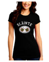 Slainte - St. Patrick's Day Irish Cheers Juniors Crew Dark T-Shirt by TooLoud-T-Shirts Juniors Tops-TooLoud-Black-Juniors Fitted Small-Davson Sales