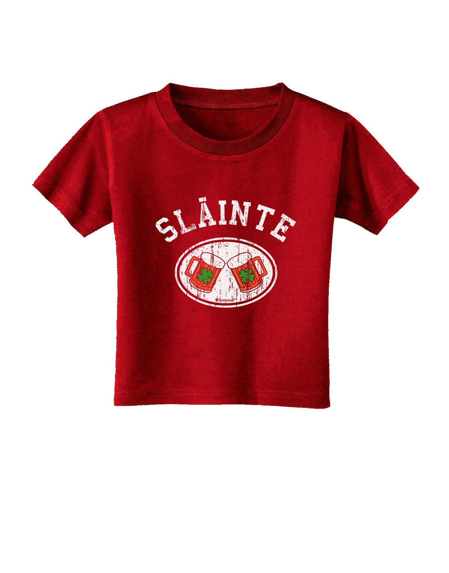 Slainte - St. Patrick's Day Irish Cheers Toddler T-Shirt Dark by TooLoud-Toddler T-Shirt-TooLoud-Black-2T-Davson Sales