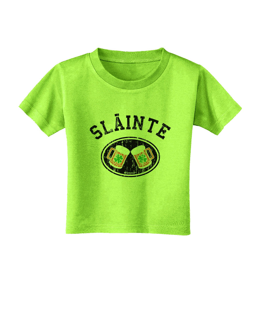 Slainte - St. Patrick's Day Irish Cheers Toddler T-Shirt by TooLoud-Toddler T-Shirt-TooLoud-White-2T-Davson Sales