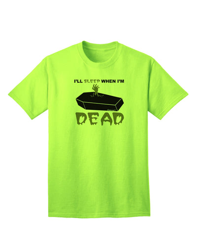 Sleep When Dead Coffin Adult T-Shirt-unisex t-shirt-TooLoud-Neon-Green-Small-Davson Sales