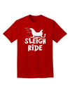 Sleigh Ride BnW Adult Dark T-Shirt-Mens T-Shirt-TooLoud-Red-Small-Davson Sales