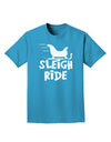 Sleigh Ride BnW Adult Dark T-Shirt-Mens T-Shirt-TooLoud-Turquoise-Small-Davson Sales