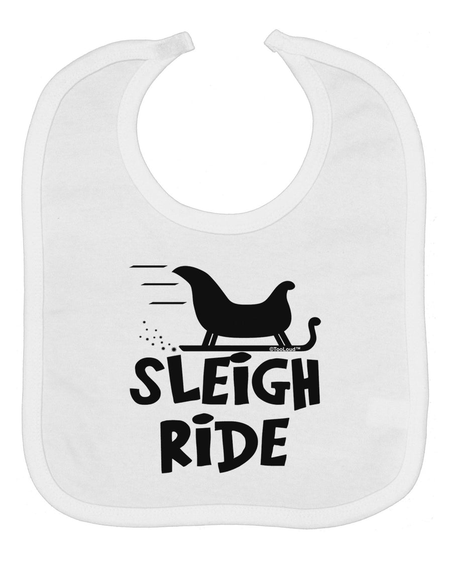 Sleigh Ride BnW Baby Bib