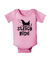 Sleigh Ride BnW Baby Romper Bodysuit-Baby Romper-TooLoud-Pink-06-Months-Davson Sales