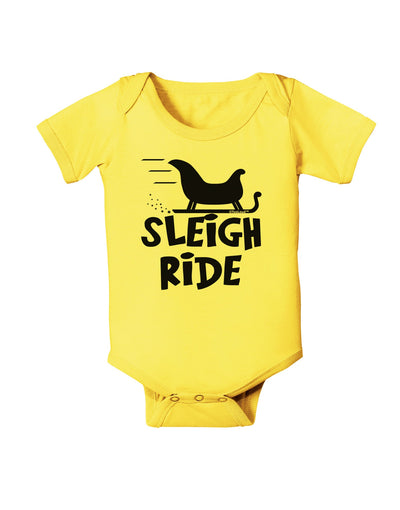 Sleigh Ride BnW Baby Romper Bodysuit-Baby Romper-TooLoud-Yellow-06-Months-Davson Sales