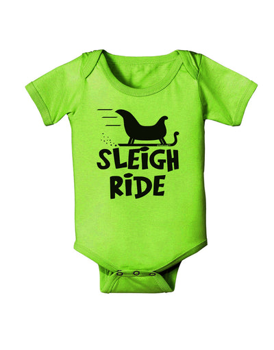 Sleigh Ride BnW Baby Romper Bodysuit-Baby Romper-TooLoud-Lime-06-Months-Davson Sales