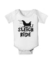 Sleigh Ride BnW Baby Romper Bodysuit-Baby Romper-TooLoud-White-06-Months-Davson Sales