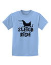 Sleigh Ride BnW Childrens T-Shirt-Childrens T-Shirt-TooLoud-Light-Blue-X-Small-Davson Sales