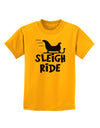 Sleigh Ride BnW Childrens T-Shirt-Childrens T-Shirt-TooLoud-Gold-X-Small-Davson Sales