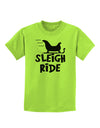 Sleigh Ride BnW Childrens T-Shirt-Childrens T-Shirt-TooLoud-Lime-Green-X-Small-Davson Sales